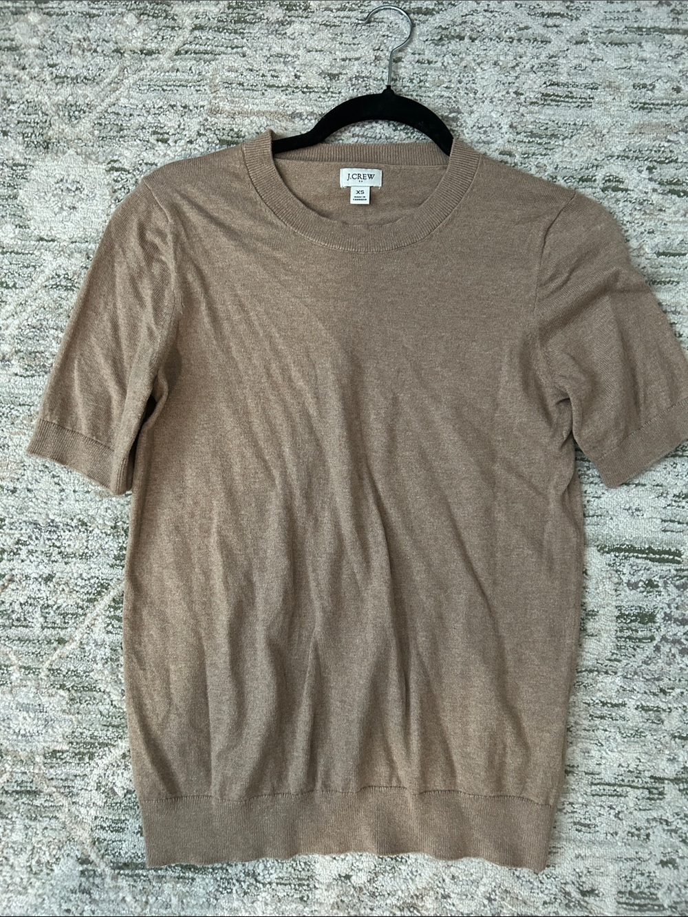 J. Crew Women's Short-Sleeve Crewneck Tee — Taupe